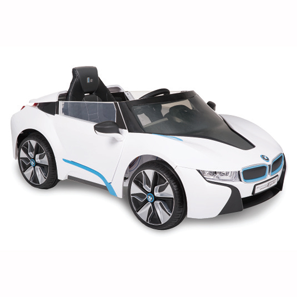 מכונית ממונעת לילדים עם שלט BMW I8 לבנה
