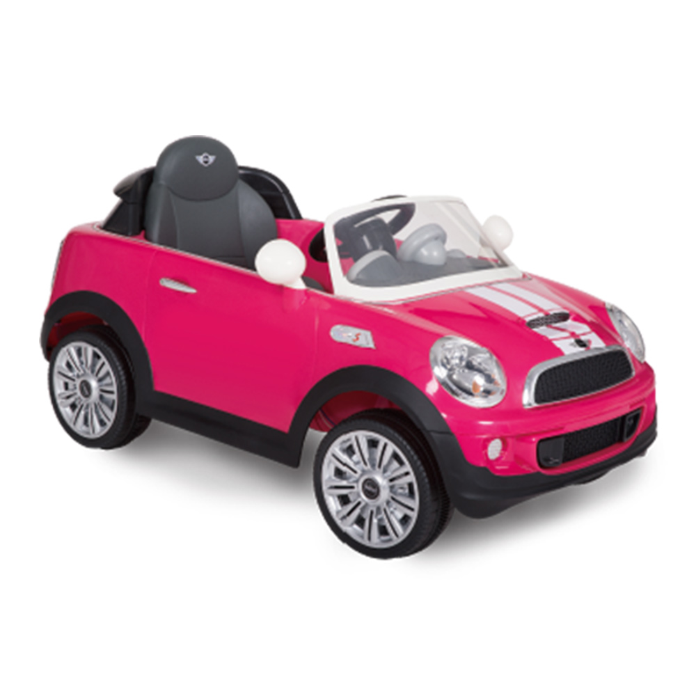 מכונית ממונעת לילדים עם שלט Mini Coper S Coupe 12V ורוד פוקסיה