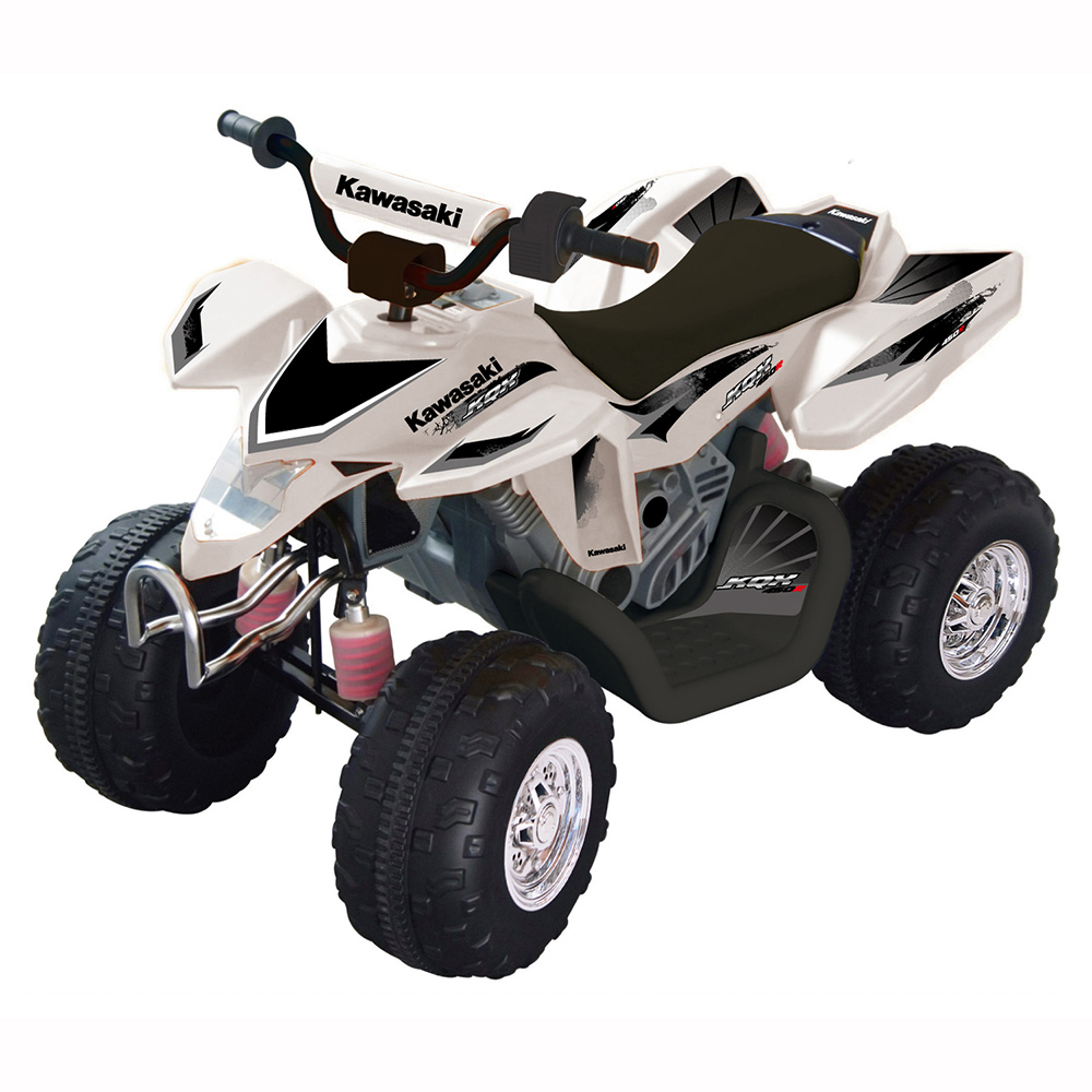 טרקטורון ממונע בטיחותי לילד Kawasaki ATV לבן