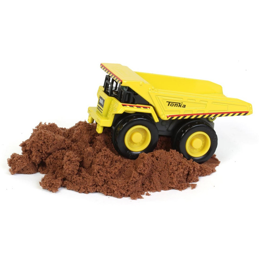 משאית עפר בודדת + חול קינטי TONKA