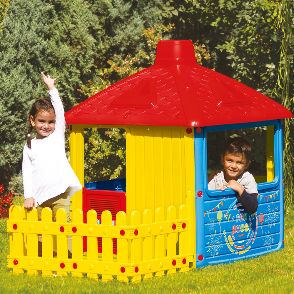 הבית הראשון שלי – בית משחק צבעוני כולל גדר לילדים